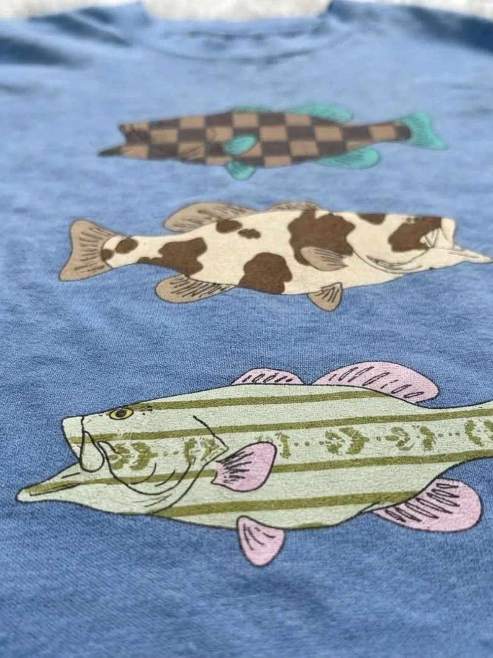 Gildan Blue Graphic Fish Tee